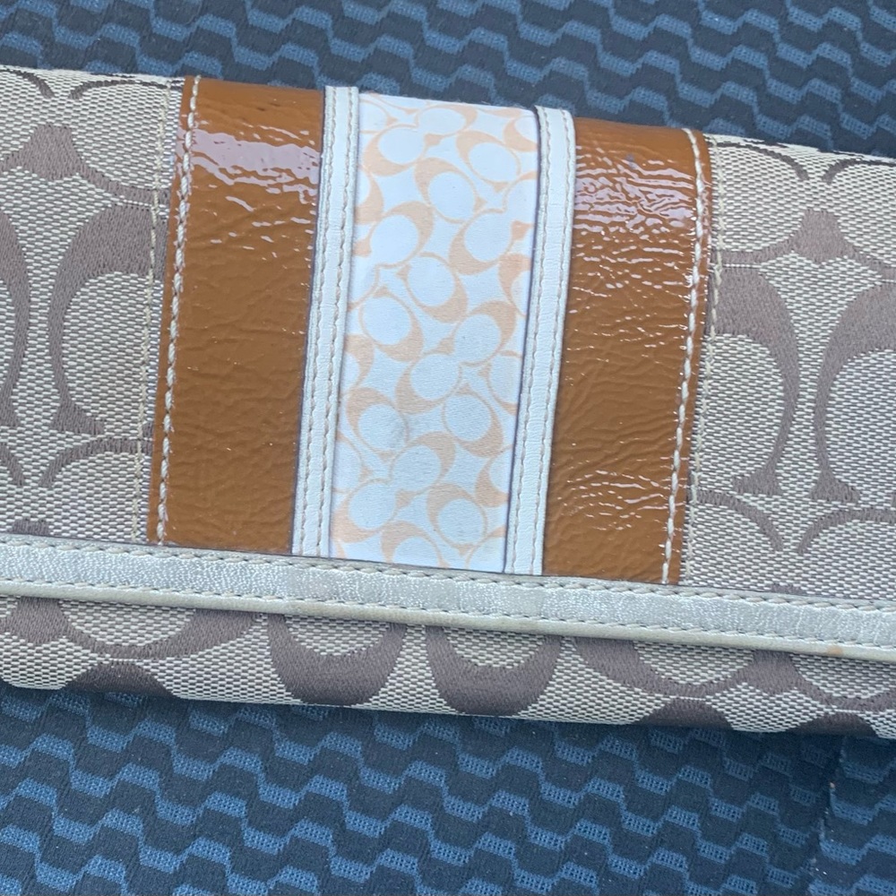 Authentic Monogrammed Coach Full Wallet